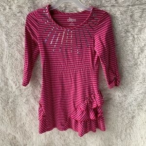 Circo Gray and Pink Tunic/Dress with Ruffles